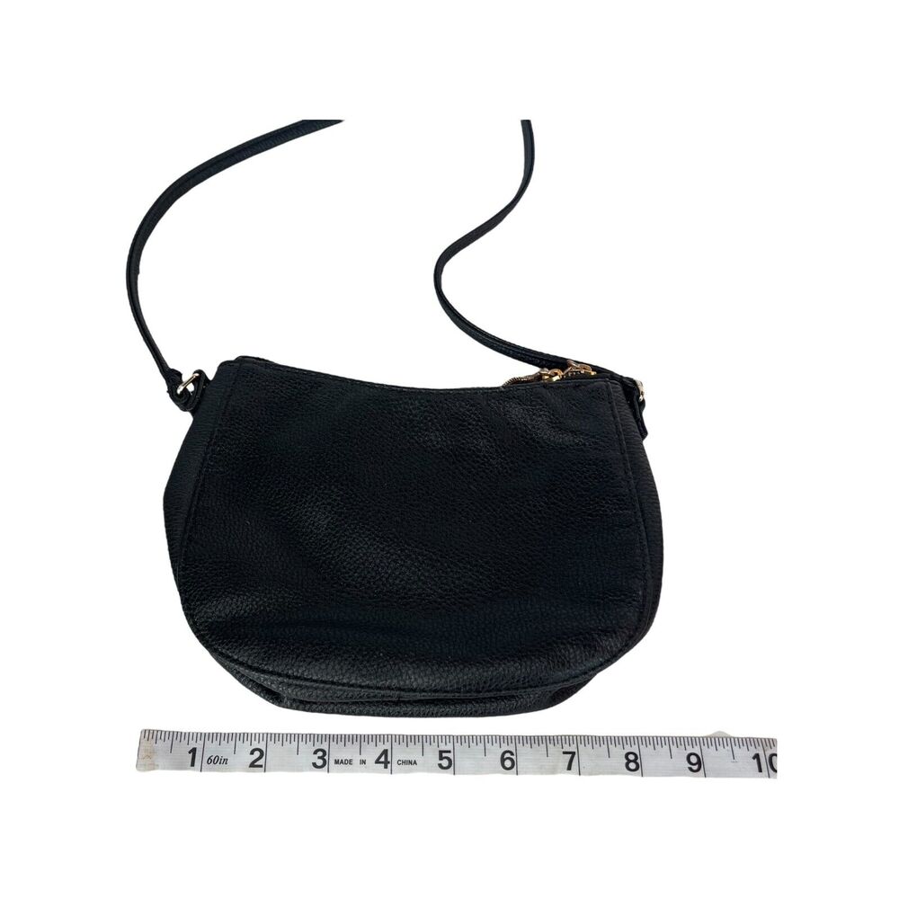 H&M Crossbody Shoulder Bag Purse Women's Small Black Faux Leather Inner Pocket - Picture 4 of 7